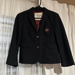A&F navy blue blazer medium